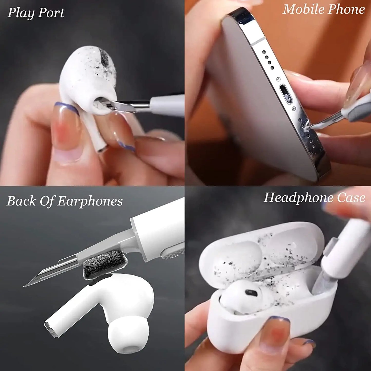 For Cleaner Kit for Airpods Pro 3 2 1 Air Pods Xiaomi Airdots Bluetooth Earphones Cleaning Pen Brush Earbuds Case Cleaning Tools